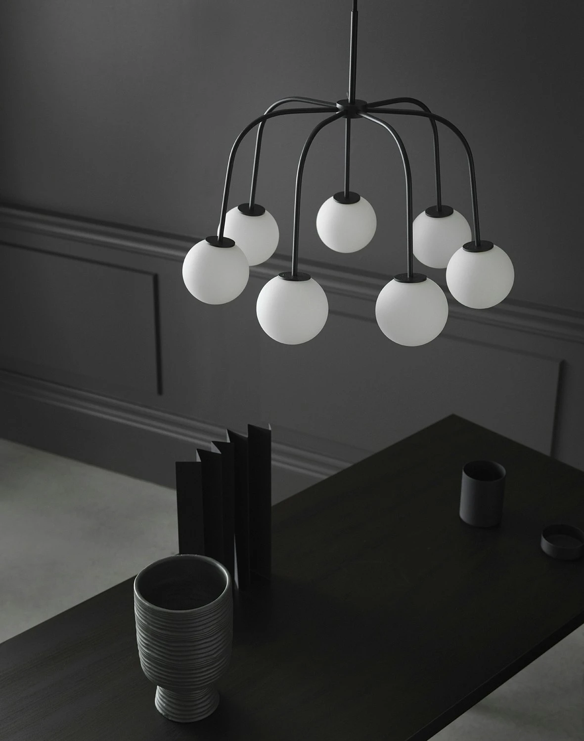 Waterfall Ceiling Light, Beige/Opal Glass – Bild 3