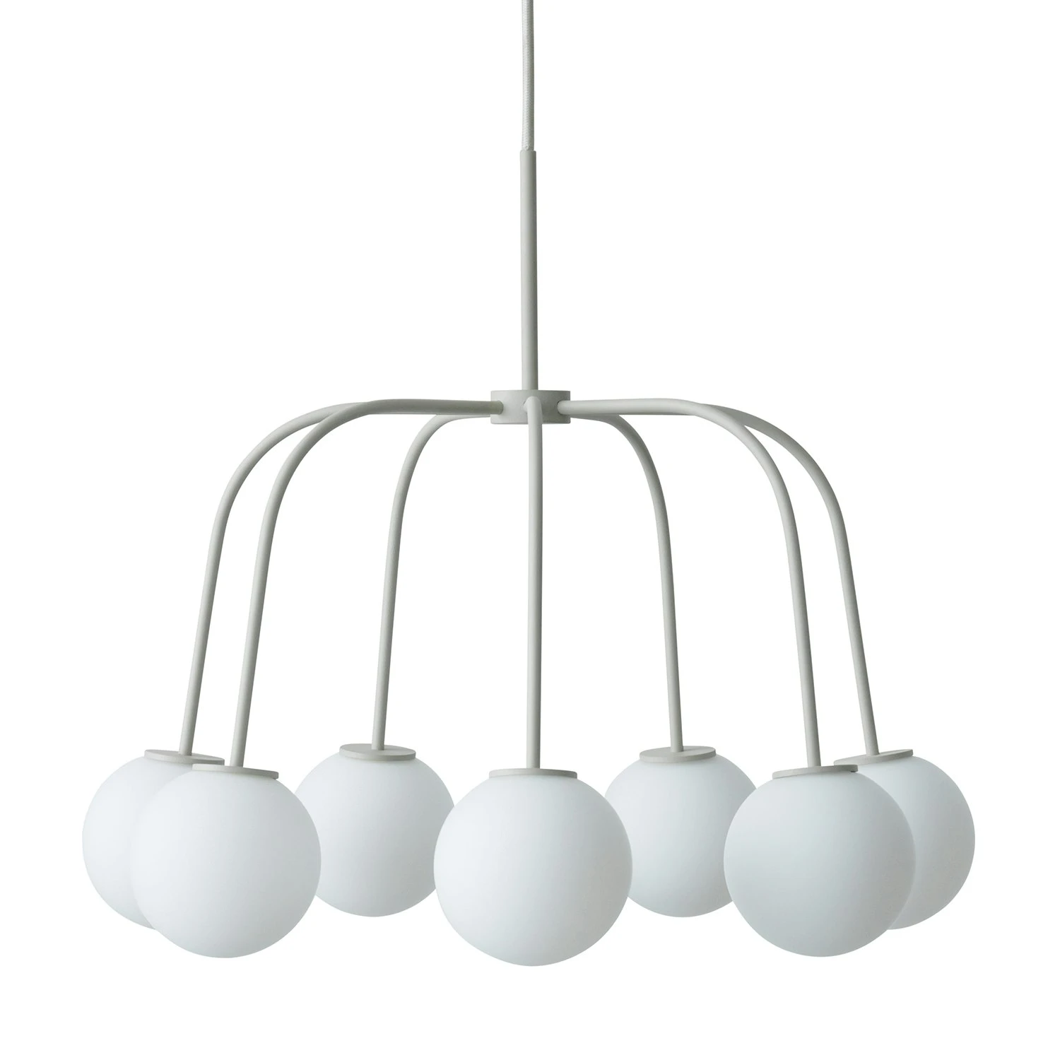 Waterfall Ceiling Light, Beige/Opal Glass