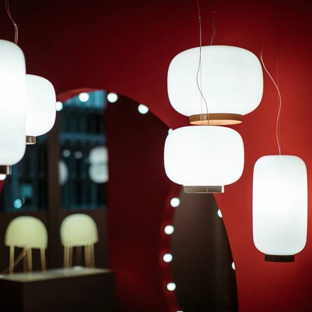 Chouchin 2 Reverse Hängeleuchte, Weiß/Green – Bild 4