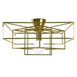 Globen Lighting Cube Ceiling, Brass