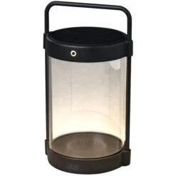 Crotone Tischlampe Tragbar, Schwarz