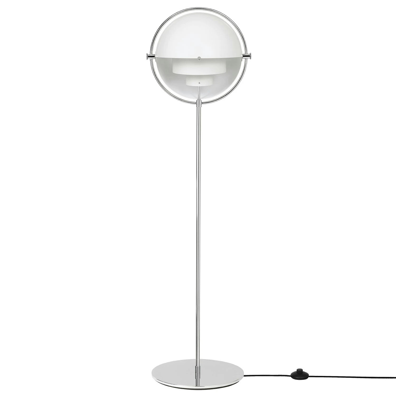 Gubi Multi-Lite Stehleuchte, Chrome/Weiss