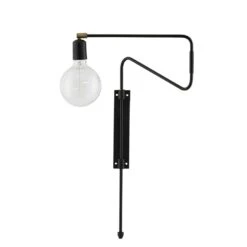 House Doctor Swing Wandlampe 35 Cm, Schwarz