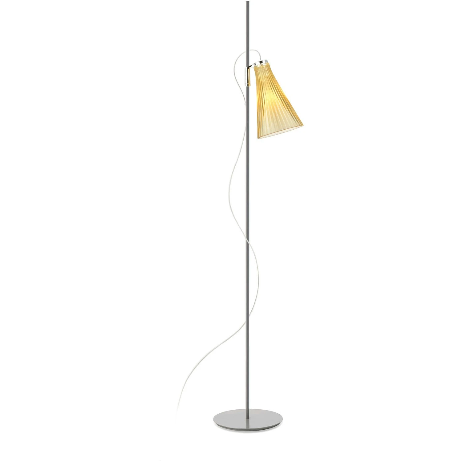 Kartell K-Lux Stehlampe, Grau / Straw Yellow