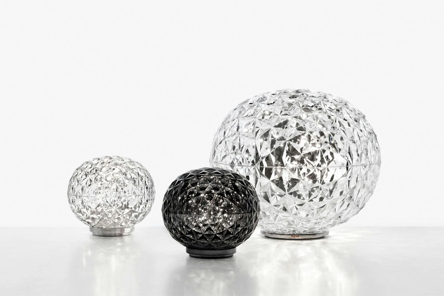 Kartell Mini Planet Tischlampe Batterie Dimmbar, Kristall – Bild 3