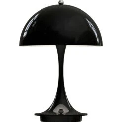 Louis Poulsen Panthella Tischlampe Metall Tragbar, Schwarz