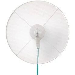 Grillo Wandleuchte Mit Kabel Groß, Weiß / Grün