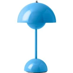 &Tradition Flowerpot VP9 Tischlampe Tragbar Mit Magnetischem Ladekabel, Swim Blue