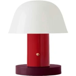 &Tradition Setago JH27 Tischlampe Tragbar, Maroon / Grape