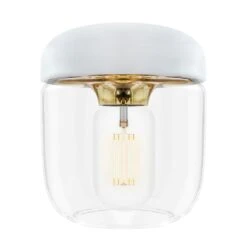 Umage Acorn Lampenschirm, Weiß / Messing